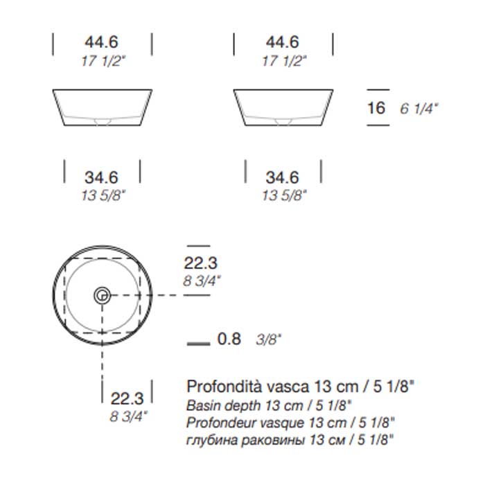 Раковина накладная NOORTH Milldue edition AZUMA 45 44,6х44,6х16 см из CRISTALPLANT цвет белый матовый ФОТО