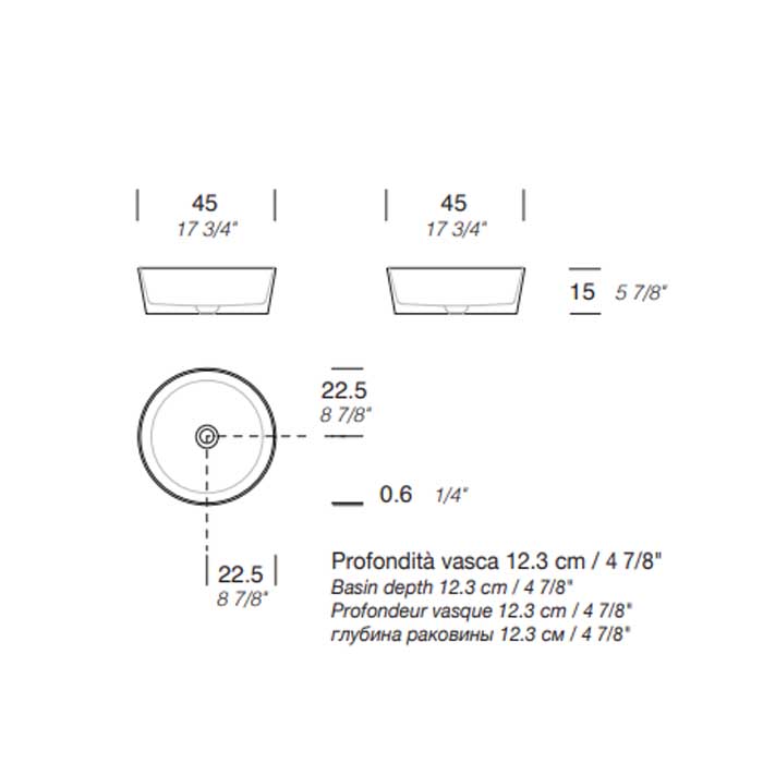 Раковина накладная NOORTH Milldue edition KEEL 45 45х45х15 см из CRISTALPLANT цвет белый матовый ФОТО