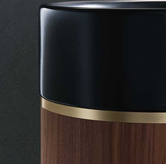 Раковина напольная NOORTH Milldue edition ROMA II 53х53x88 см слив в пол, основ Rovere nero, корп Noce Canaletto, вставк Oro раков Nero opaco схема 3 Раковина напольная NOORTH Milldue edition ROMA II 53х53x88 см слив в пол, основ Rovere nero, корп Noce Canaletto, вставк Oro раков Nero opaco схема 3