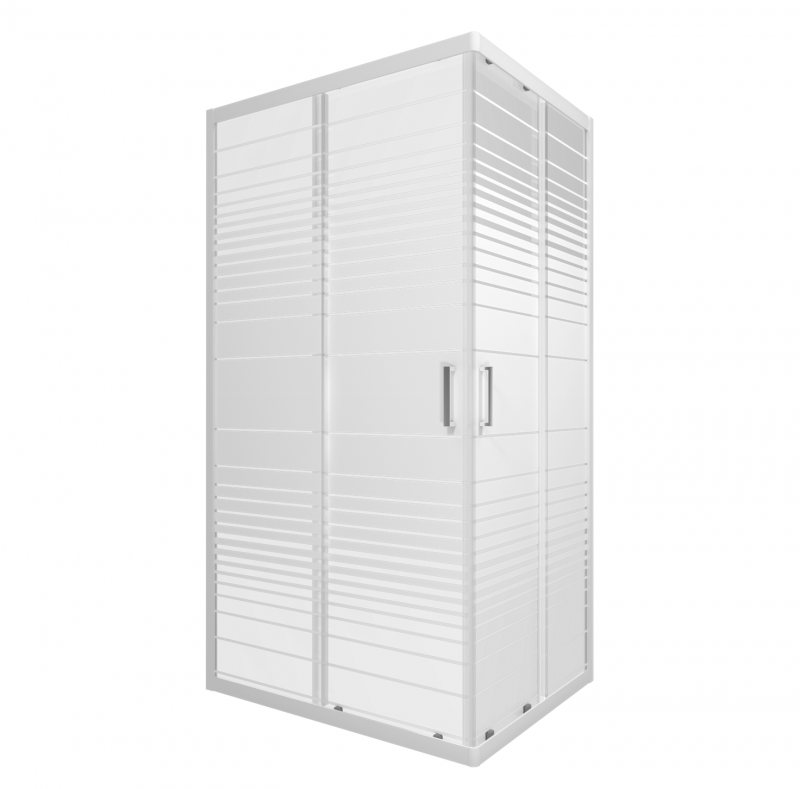 Душевая ширма Triton Фьюжн 100х80, без поддона, полосы DK261