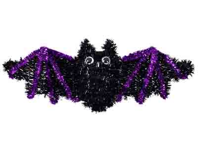 Летучая мышь мишура подвесная (48х18 см)