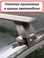 Багажник на крышу Тойота Приус Альфа (Toyota Prius Alpha, универсал, 2011-2021), Lux, черные крыловидные дуги