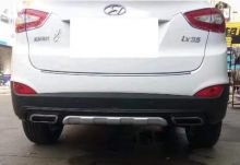 Диффузор заднего бампера, вариант 1, имитация двойного выхлопа на ix35