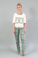 Женский домашний костюм с брюками 145 [зелёный]