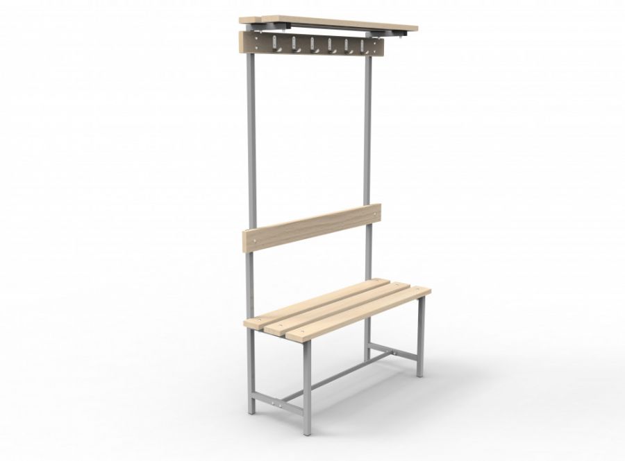 Скамья СВТ-7 (с крючками, полкой)