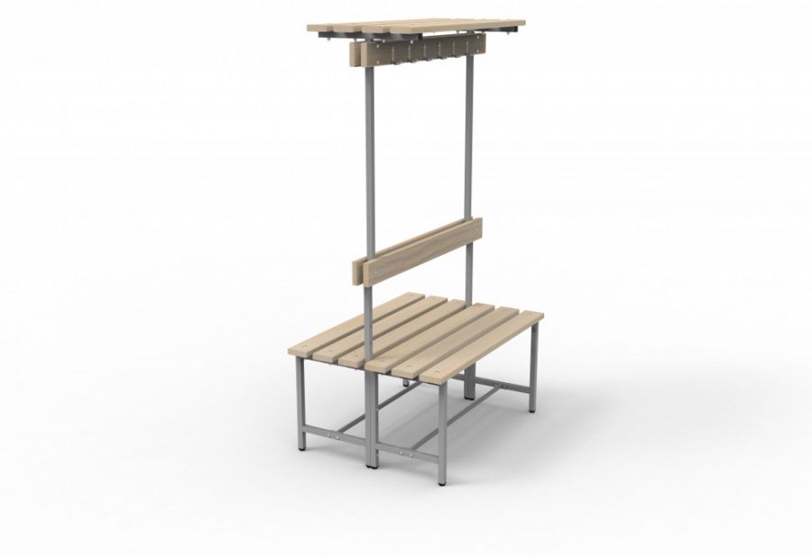 Скамья СВТ-7(2) (, двойная с крючками, полкой, регулируемой опорой) Скамья СВТ-7(2) (, двойная с крючками, полкой, регулируемой опорой)