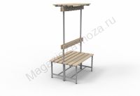 Скамья СВТ-7(2) (, двойная с крючками, полкой, регулируемой опорой)