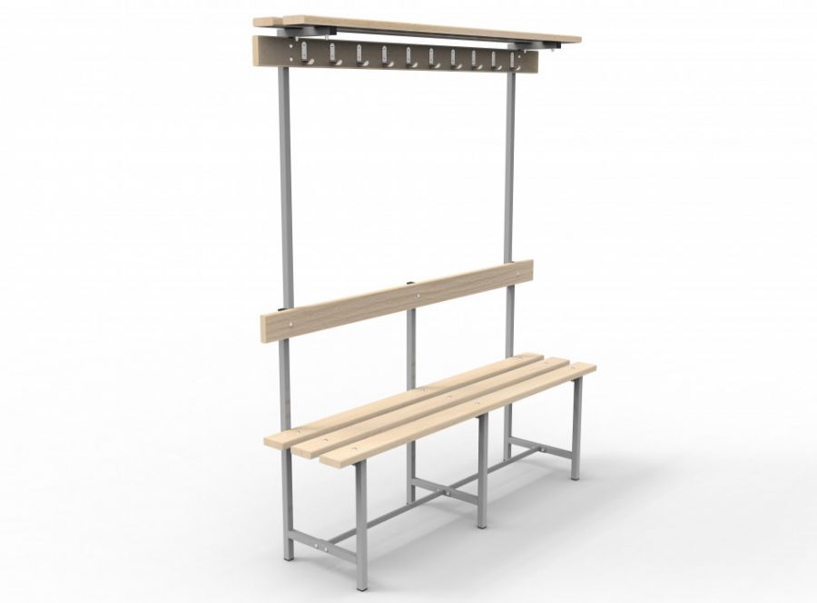 Скамья СВТ-8 (с крючками, полкой) Скамья СВТ-8 (с крючками, полкой)