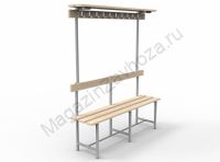 Скамья СВТ-8 (с крючками, полкой)