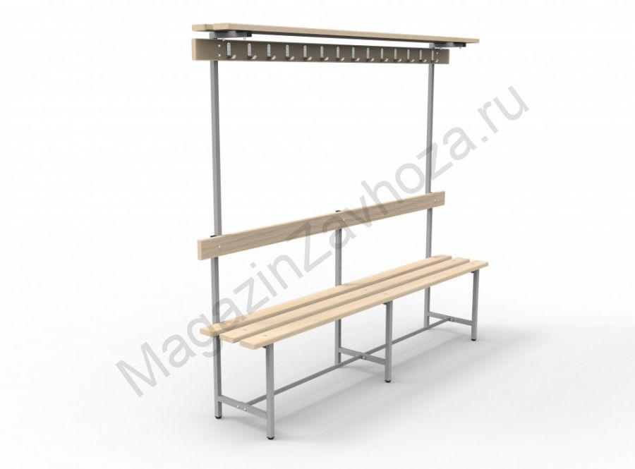 Скамья СВТ-9 (с крючками, полкой, регулируемой опорой)