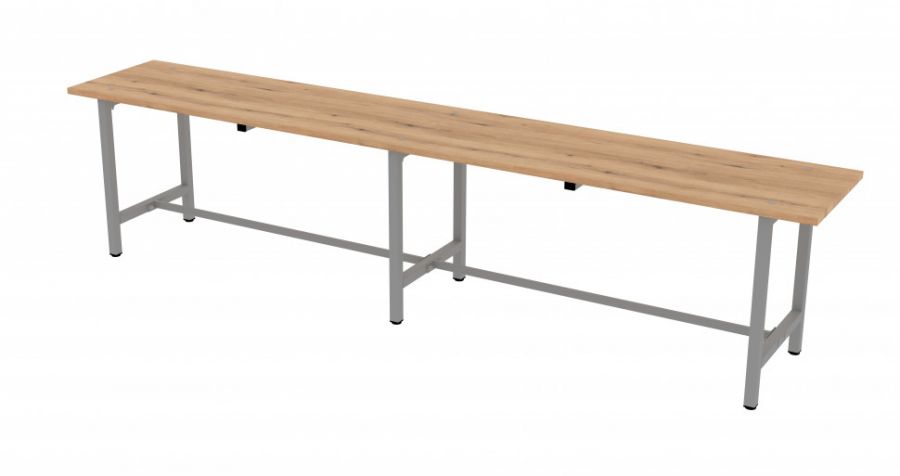 Скамья СТ-4 ЛДСП с регулируемыми опорами (дуб вотан)