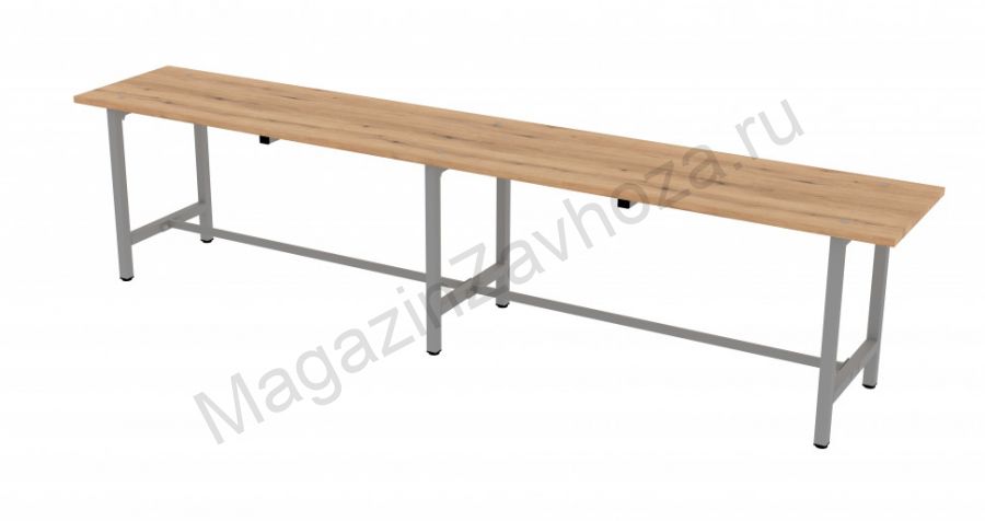 Скамья СТ-4 ЛДСП с регулируемыми опорами (дуб вотан)