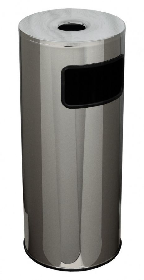 Корзина для бумаг с пепельницей К300НН хром Корзина для бумаг с пепельницей К300НН хром