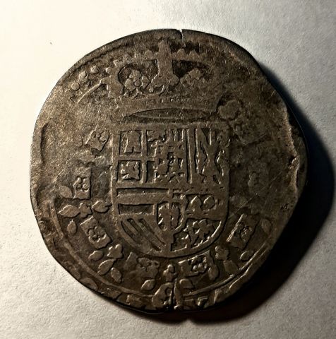 1 экю 1 талер Патагон 1624 Бургундия Франция RARE Испания Нидерланды