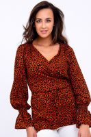 Блузка женская 319BRN [леопард коричневый]