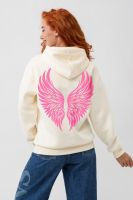 8578 толстовка женская оверсайз [молочный+ангел]
