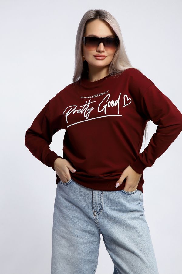 Толстовка 80048 [бордовый]