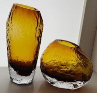 Ваза стеклянная D14 x H 30; D15 x H 21 цвет коричневый и серый