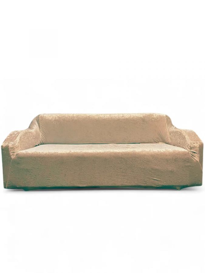 Чехол на 3-х местный диван  без оборки Королевский Велюр ,  пепел