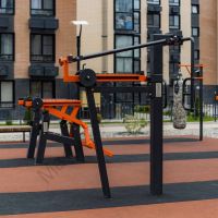 Power-1802 Уличный тренажер Сведение рук стоя с переменной нагрузкой