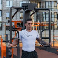 Power-1802 Уличный тренажер Сведение рук стоя с переменной нагрузкой