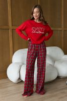 Пижама с брюками хлопковая TOMI [красный]
