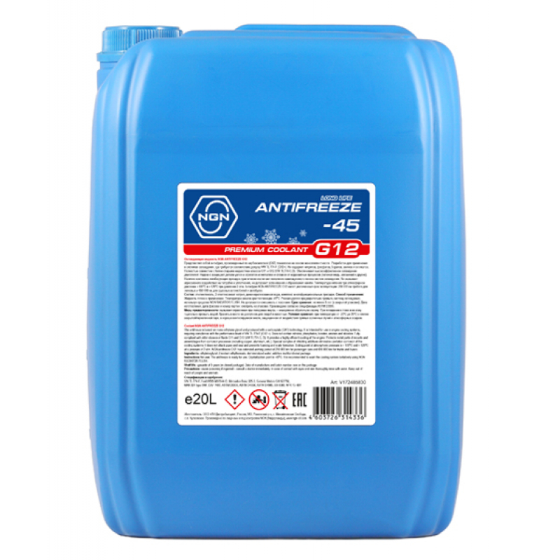 NGN Antifreeze G12 Concentrate -45, 20л