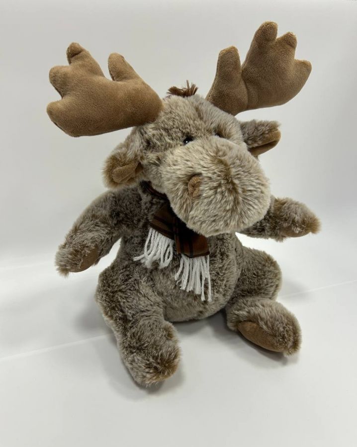Игрушка мягконабивная Олень в шарфике, 28 см, в/п 28*20*20 см