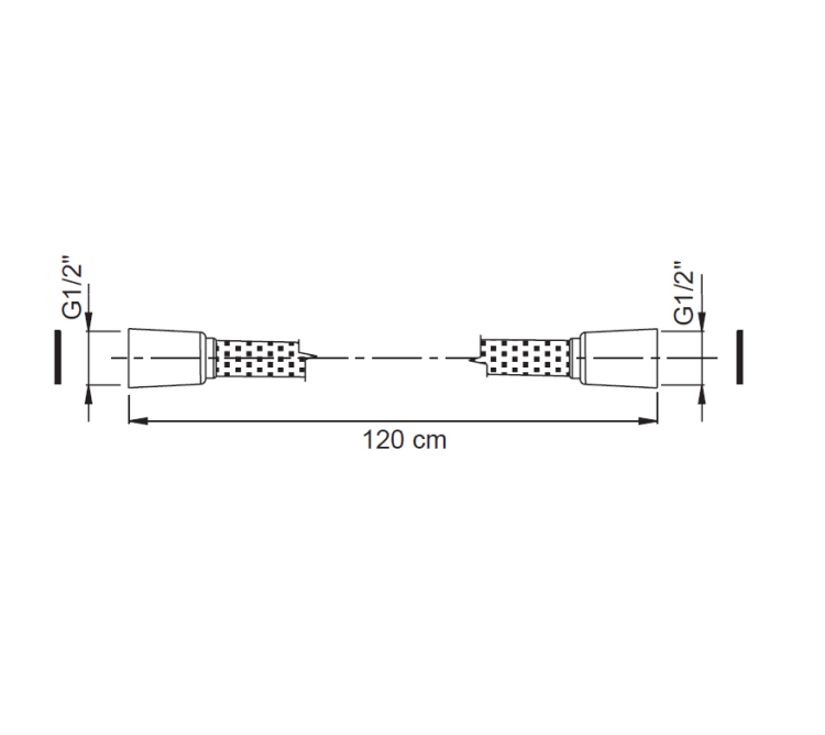 Шланг для душа FIMA Carlo Frattini Wellness 120 cм, цвет: Brushed Black Chrome F2128/120 CS ФОТО