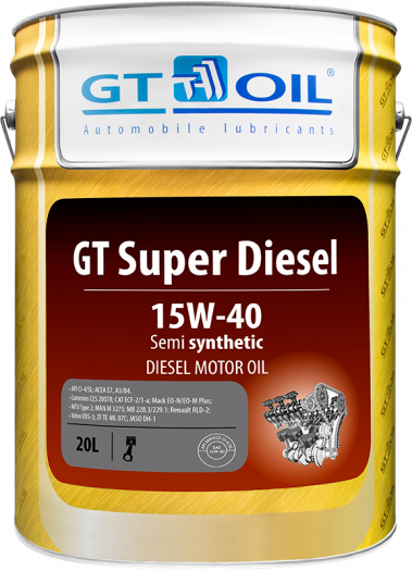 GT OIL Super Diesel 15W-40, 20л