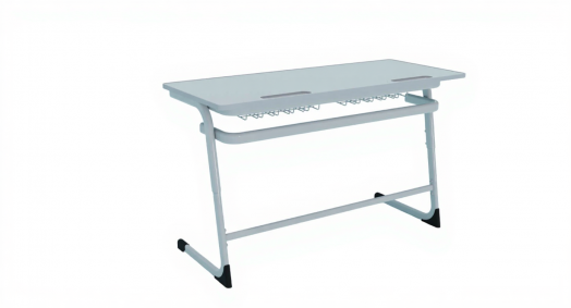 Парта "Mega Smart Pro" с литой кромкой Серая Двухместная