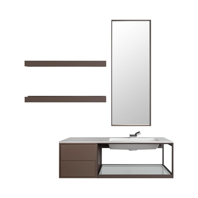 Изображение Модульный комплект Milldue Fjord с раковиной и открытым элементом