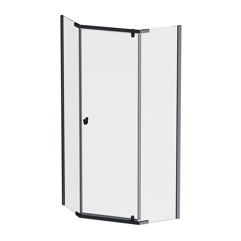 Душевое ограждение 90x90 см, пятиугольное, без поддона AM.PM Sunny черный матовый W87G-405-9090-BT