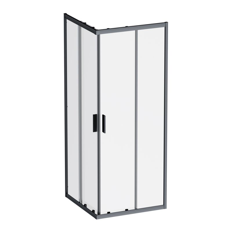 Душевое ограждение 80x80 см, без поддона AM.PM Gem, черный матовый W90G-403-8080-BT