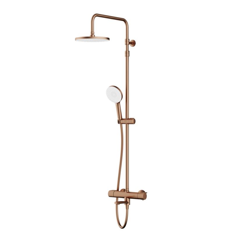 Душевая система с термостатом, розовое золото AM.PM X-Joy F0785A544