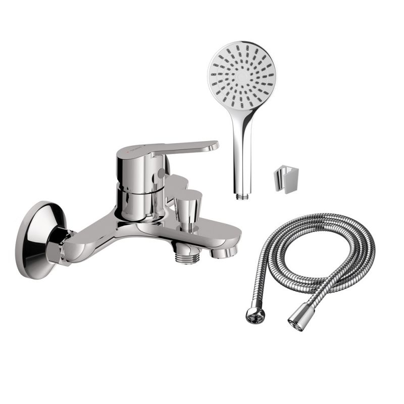 Смеситель для ванны и душа с душевым набором Dorff Norma D1010008, хром
