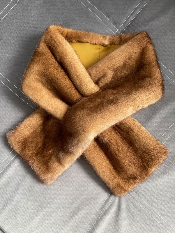 Шарф а-ля винтаж золото норка