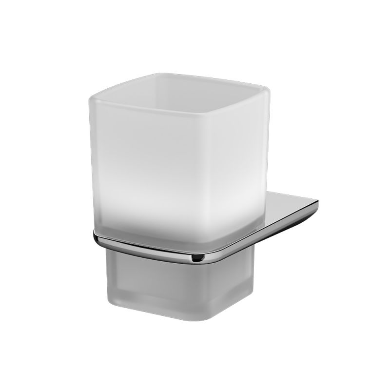 Стеклянный стакан с настенным держателем, хром, шт AM.PM Inspire 2.0 A50A34300
