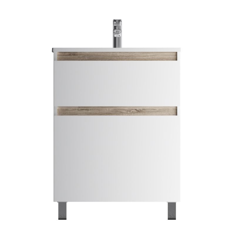 База под раковину AM.PM X-Joy, напольная, 65 см, 2 ящика, белый глянец M85AFSX0652WG