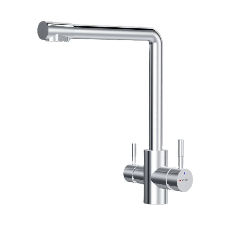 Смеситель для кухни AM.PM с L-изливом с каналом для питьевой воды, хром X-Joy S F85B05700, хром