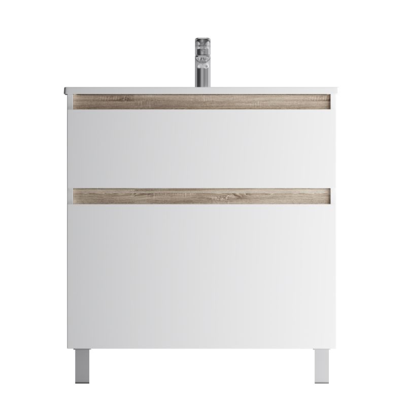 База под раковину AM.PM X-Joy, напольная, 80 см, 2 ящика, белый глянец M85AFSX0802WG