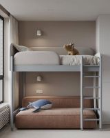 Кровать двухъярусная с диваном Лейла Классика №27 с лестницей-комод