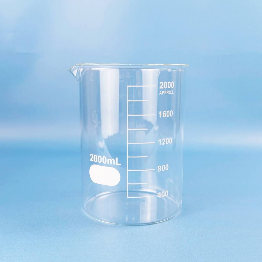 Стакан лабораторный низкий Labdevices Н-1-2000, 2000 мл, стекло Boro 3.3, градуированный