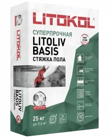 Цементный Ровнитель для Пола Litoliv Basis 25кг Litokol Высокопрочный.