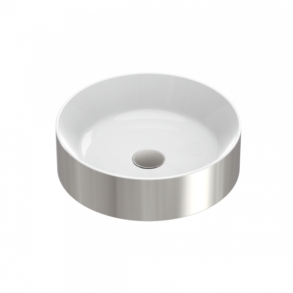 Изображение Раковина накладная Catalano Gold&Silver Zero Argento-Bianco 0123450041 диаметр 45 см