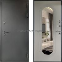 Входная дверь Страж 3К Тепло с терморазрывом и зеркалом овал