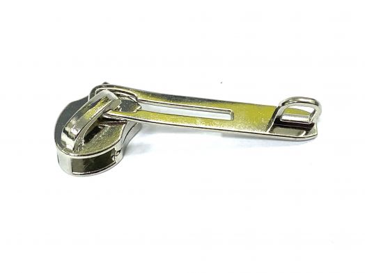 Бегунок для спиральной молнии чемодана #10 антивандал. (никель, черн.крашенный)