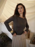 Лонгслив из мериноса серый