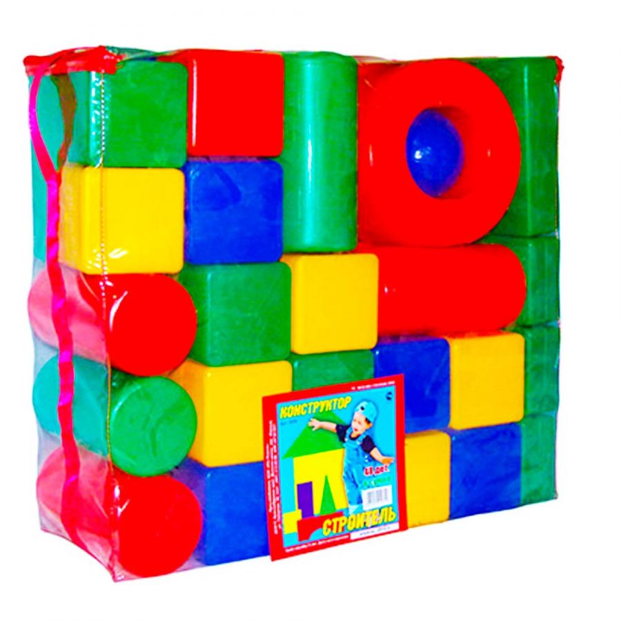 Конструктор "Строитель" (48 деталей в сумке ПВХ)