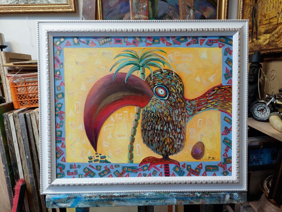 интерьерная картина "Попугай Кеша"